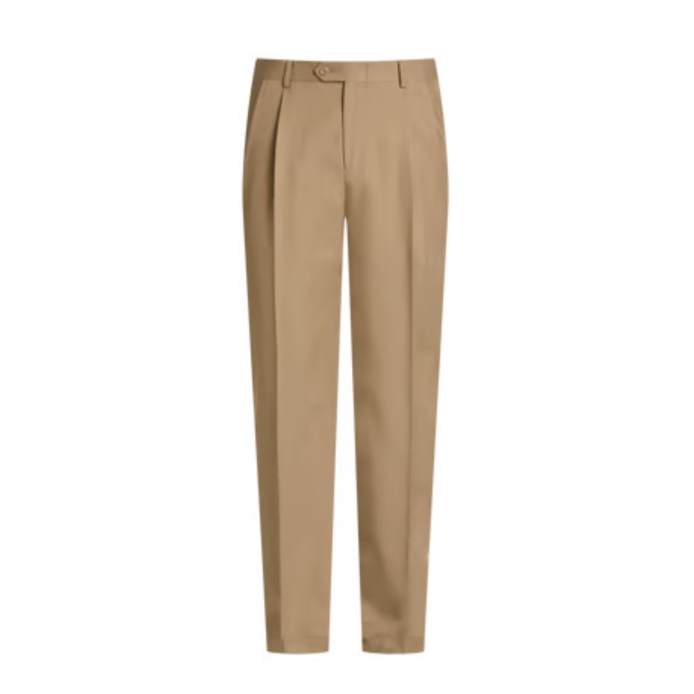 JOS A BANK Leadbetter Golf Pleated Khaki 100%‎ Polyester Men's Pants 34x32